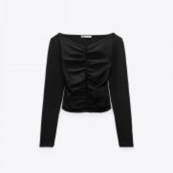 ZARA GATHERED ELASTIC TOP | ZARA WOMAN TOP - Picture 2 of 6